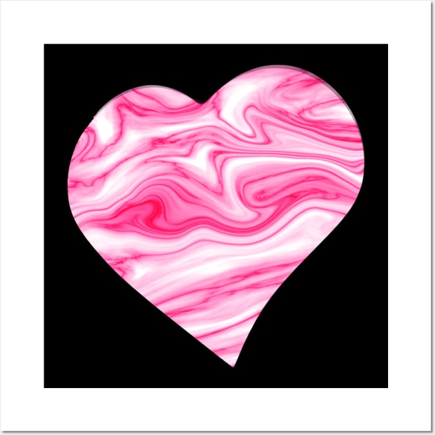 Pink Heart Valentines Day Wall Art by Studio Hues